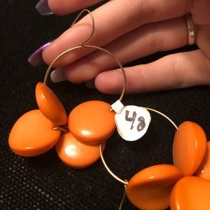 1960’s Style Orange Earrings